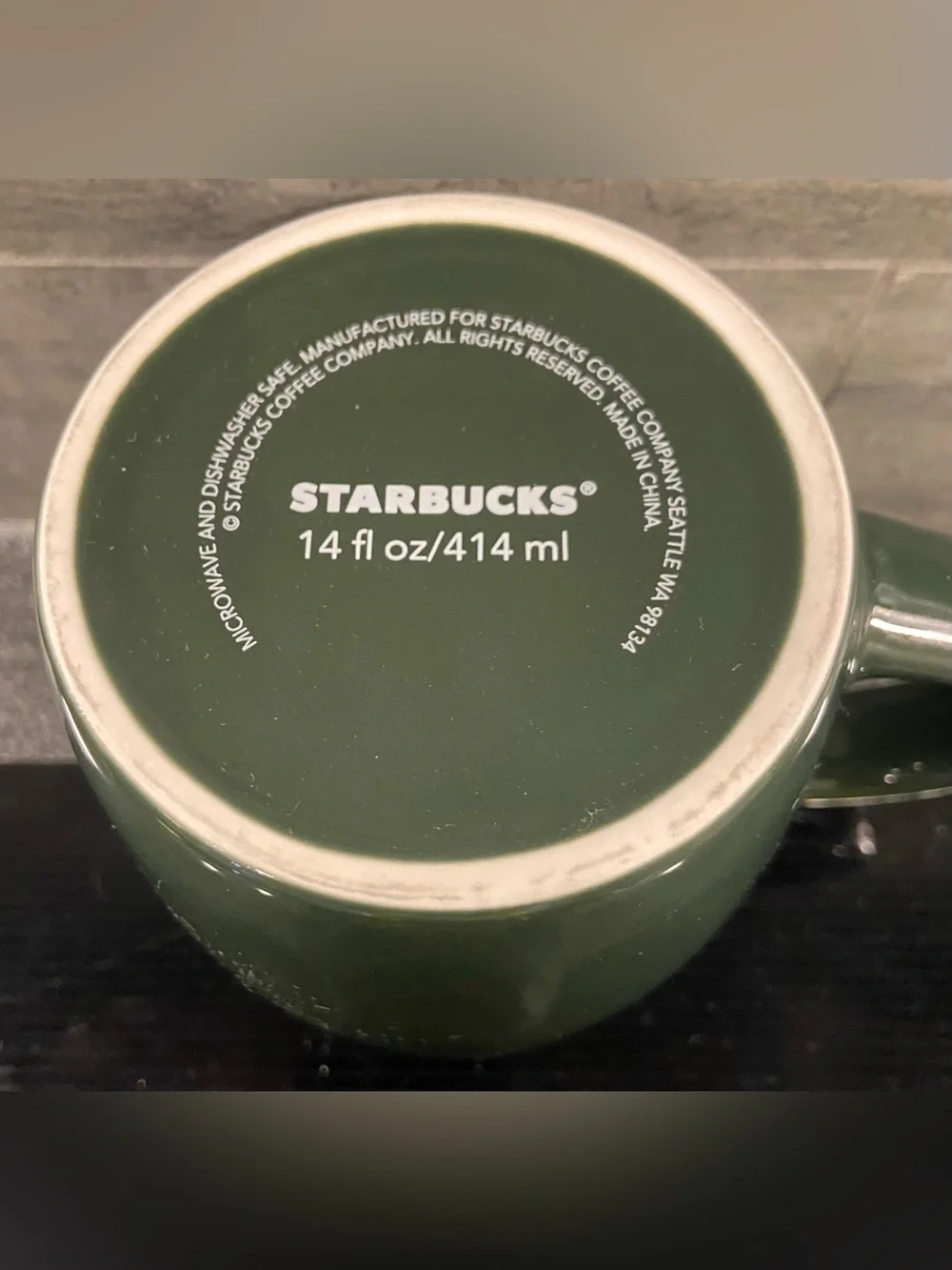 Starbucks Green Snowflake Ceramic Holiday Mug